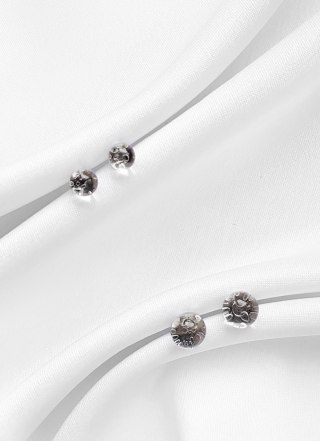 Kolczyki wkrętki srebrne (2 rozmiary) "Minimalistic"