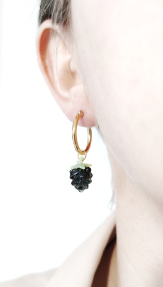 Kolczyk czarna jeżyna "Sweets" - dwa rozmiary