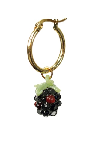 Kolczyk czarno-czerwona jeżyna "Sweets" - dwa rozmiary