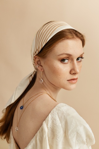 Kolczyki krople na długim biglu "Lumea"