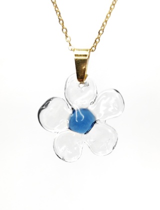 Naszyjnik niebieski kwiat "Sweets"