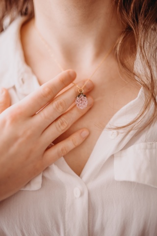 Naszyjnik różowa malina "Sweets"