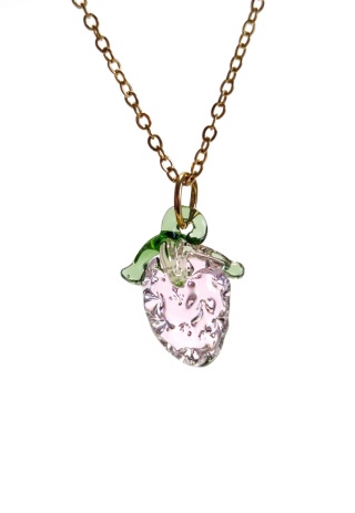 Naszyjnik różowa poziomka "Sweets"