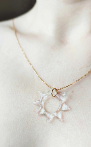 Naszyjnik szklane słońce - duży