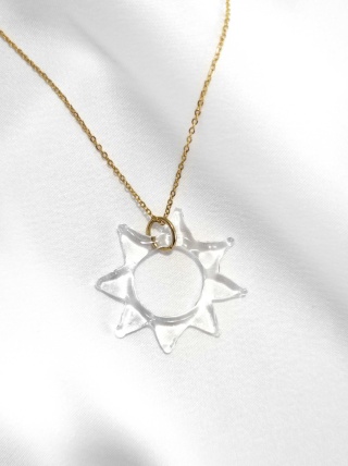 Naszyjnik szklane słońce - duży