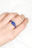 Niebieski pierścionek "Eye"
