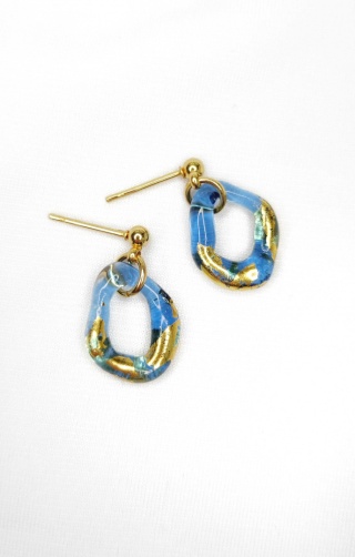 Niebieskie kolczyki "Amorphic"