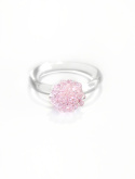 Różowy pierścionek "Crystal"