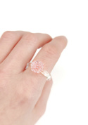 Różowy pierścionek "Crystal"