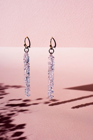 Bardzo długie kolczyki "Crystal" bigle