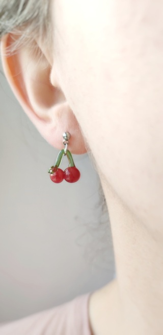 Kolczyki czerwone wisienki "Sweets"