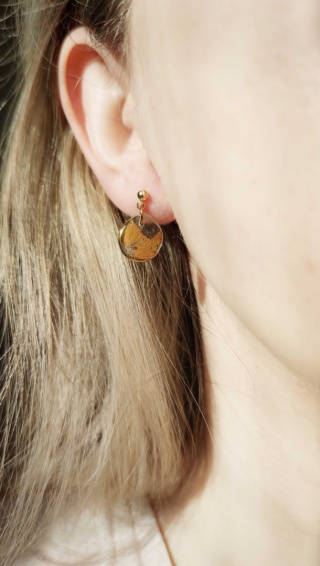 Kolczyki sztyfty wiszące "Sun"