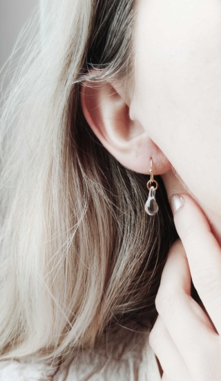 Krótkie kolczyki krople „Flora"