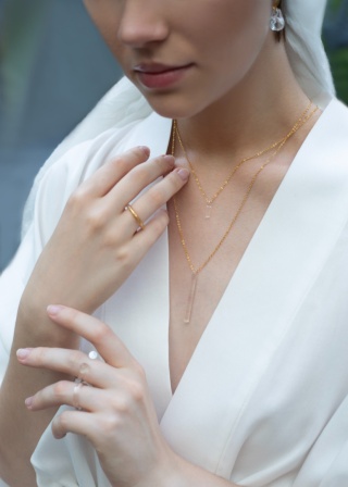 Naszyjnik kaskadowy "Line"