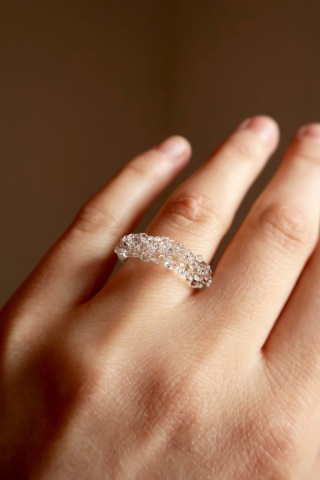 Pierścionek korona "Crystal"