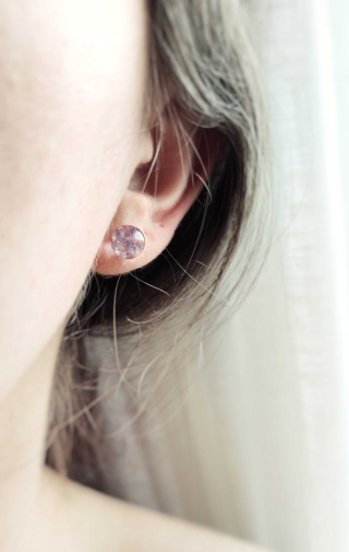 Różowe kolczyki na sztyftach "Minimalistic"