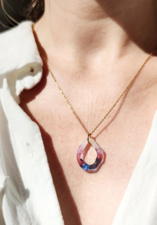 Gradientowy naszyjnik "Amorphic"