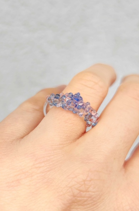 Kolorowy pierścionek korona "Crystal" Kolorowy pierścionek korona "Crystal"