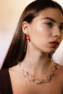 Koralowe kolczyki Echo "Coral"