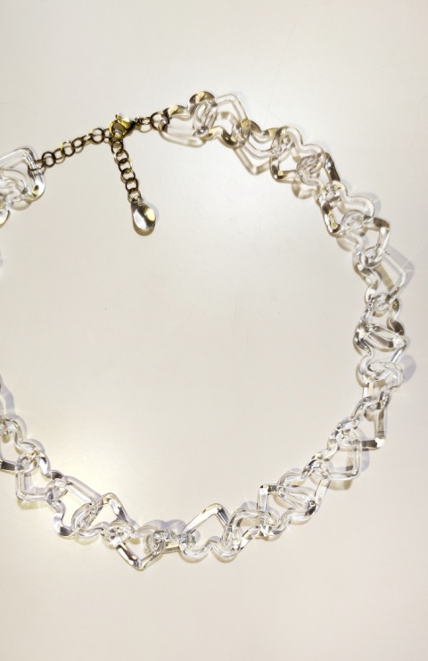 Naszyjnik łańcuch z motywem serca VALENTINE