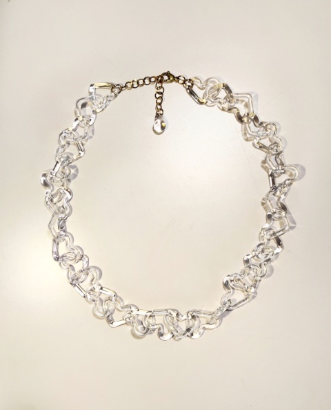 Naszyjnik łańcuch z motywem serca VALENTINE