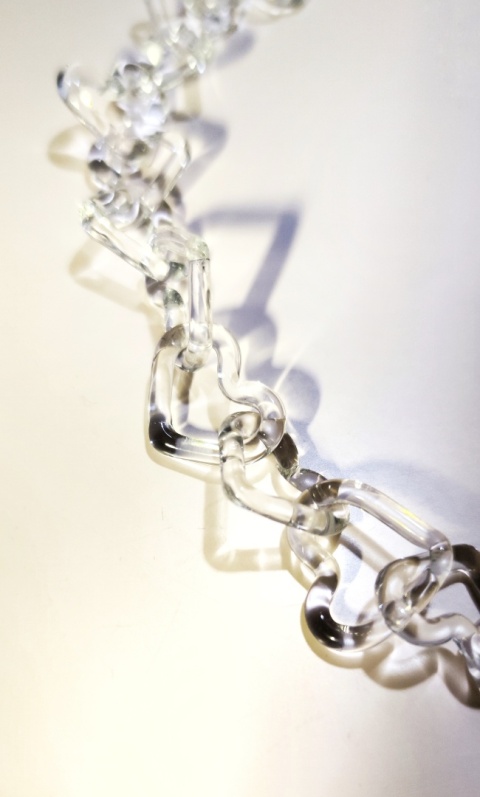 Naszyjnik łańcuch z motywem serca VALENTINE