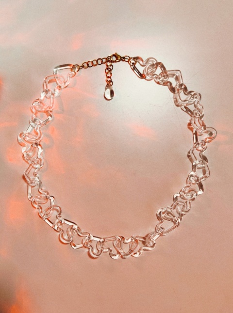 Naszyjnik łańcuch z motywem serca VALENTINE