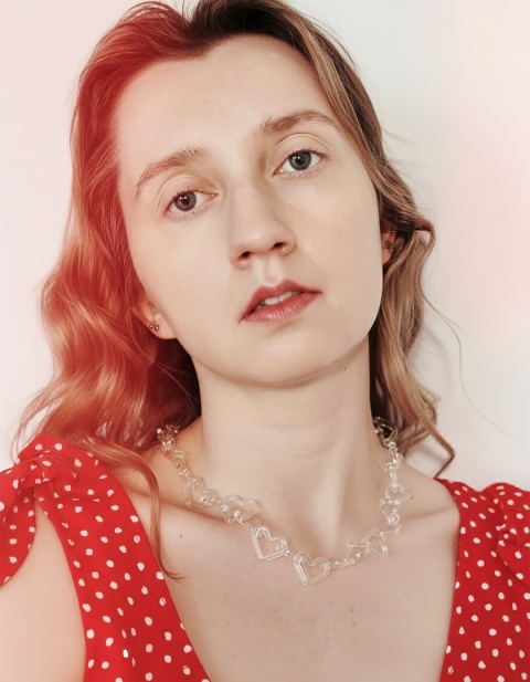 Naszyjnik łańcuch z motywem serca VALENTINE