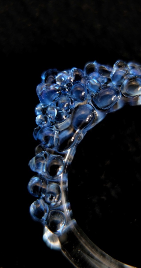 Niebieski pierścionek korona "Crystal" Niebieski pierścionek korona "Crystal"