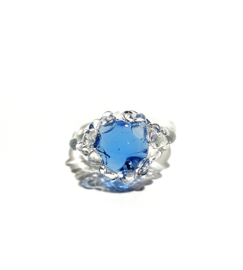 Pierścionek "Nereida" błękitny