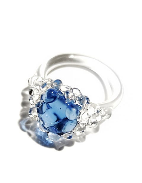 Pierścionek "Nereida" błękitny