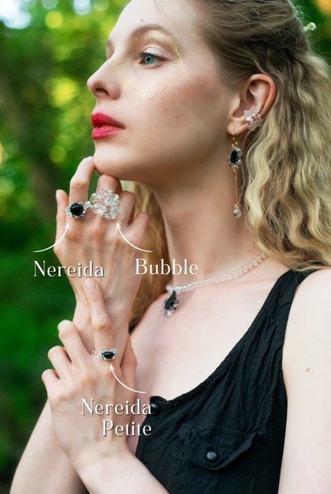 Pierścionek "Nereida" czarny