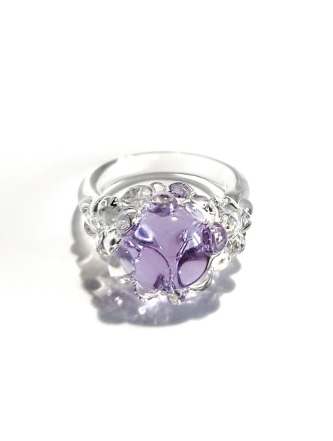 Pierścionek "Nereida" fiolet neodymowy