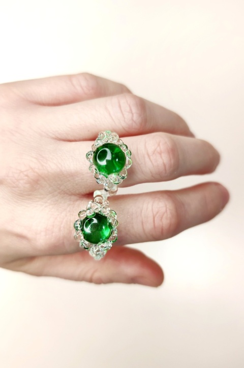 Pierścionek "Nereida" zielony