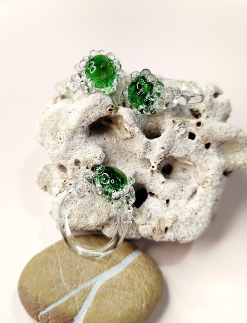 Pierścionek "Nereida" zielony