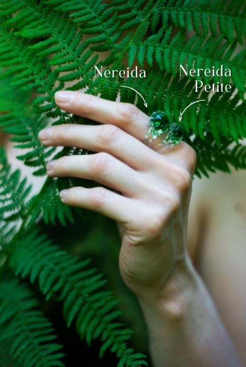 Pierścionek "Nereida" zielony