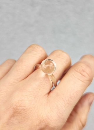 Pierścionek z kulką xxl