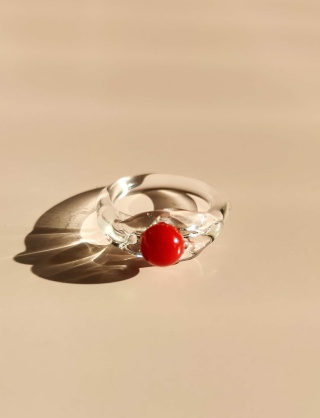 Pierścionek z motywem perły "Coral"