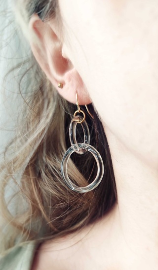 Podwójne kolczyki "Circle"